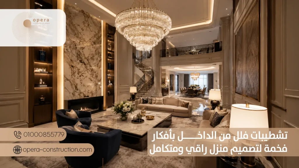 تشطيبات فلل من الداخل بأفكار فخمة لتصميم منزل راقي ومتكامل