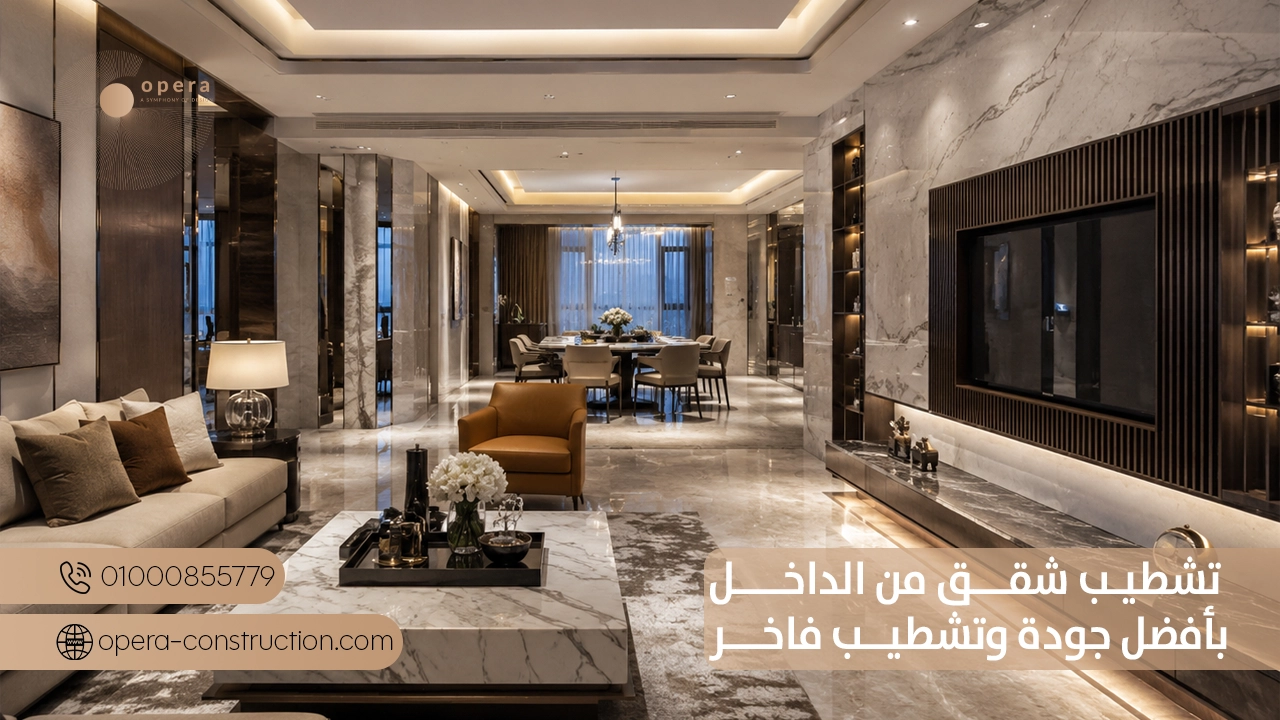 تشطيب شقق من الداخل | تصميم وتنفيذ احترافي | أوبرا