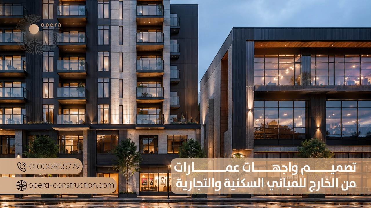 تصميم واجهات عمارات من الخارج للمباني السكنية والتجارية