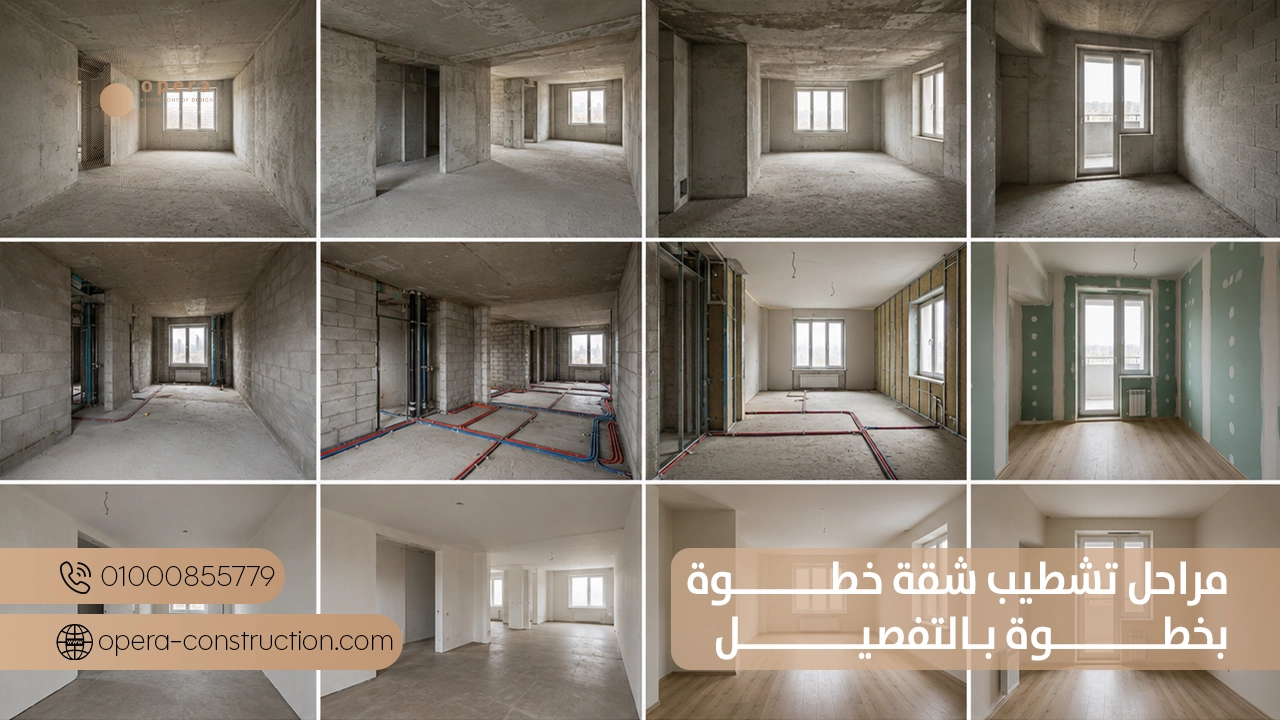 مراحل تشطيب شقة خطوة بخطوة بالتفصيل