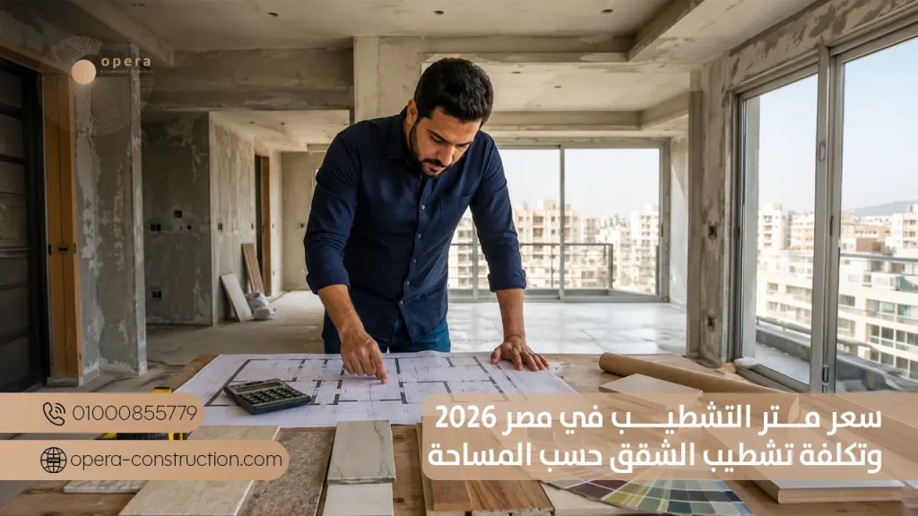 سعر متر التشطيب في مصر 2026 وتكلفة تشطيب الشقق حسب المساحة