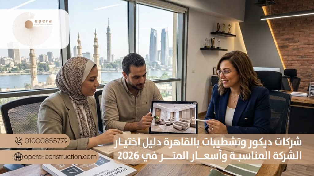 شركات ديكور وتشطيبات بالقاهرة دليل اختيار الشركة المناسبة وأسعار المتر في 2026