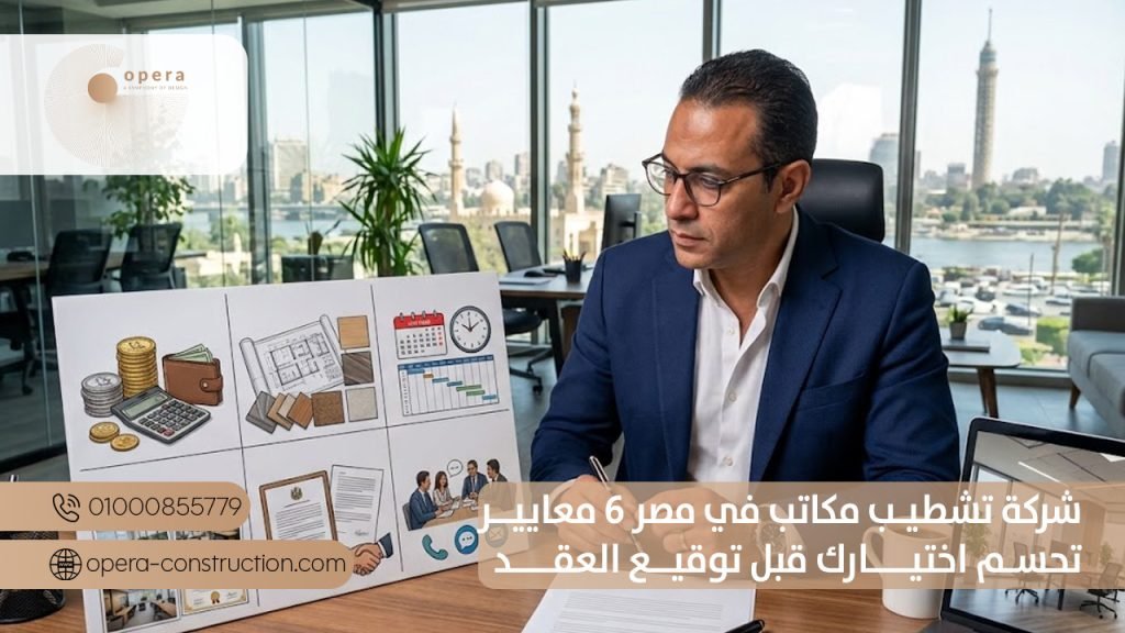 شركة تشطيـب مكاتب في مصر 6 معاييــر