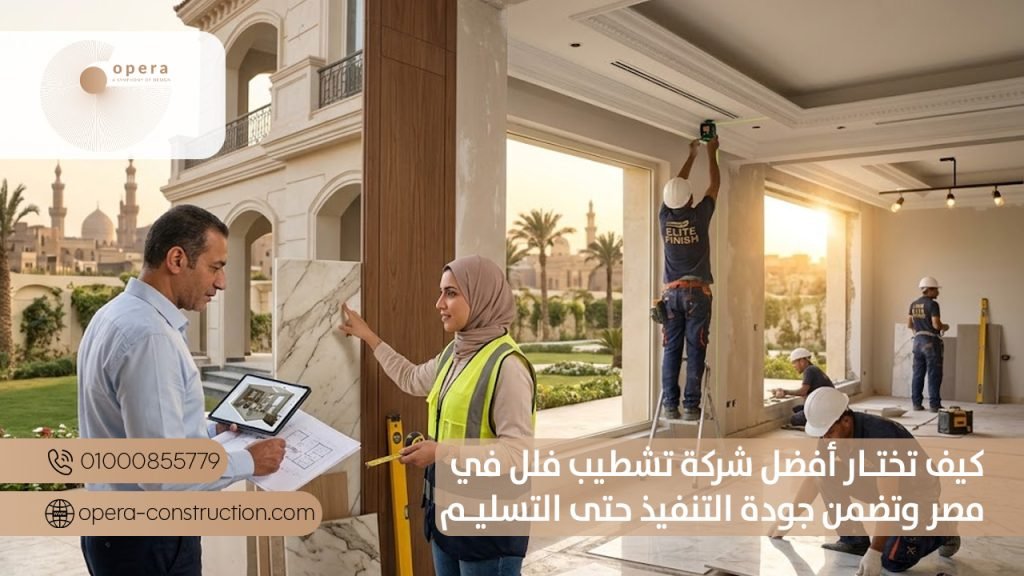 افضل شركة تشطيب فلل في مصر اوبرا للتشطيبات