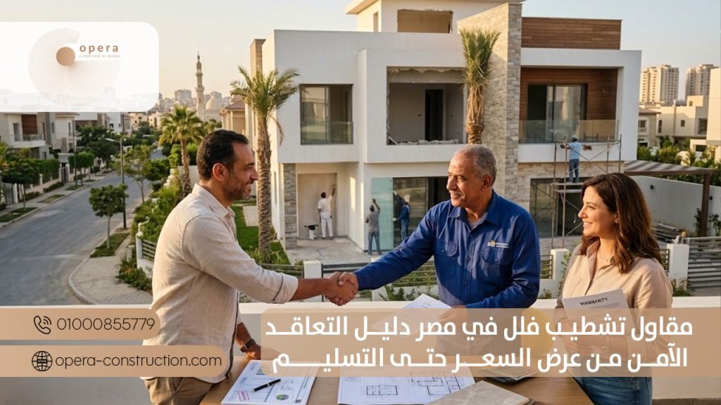 مقاول تشطيب فلل في مصر دليل التعاقد الآمن من عرض السعر حتى التسليم